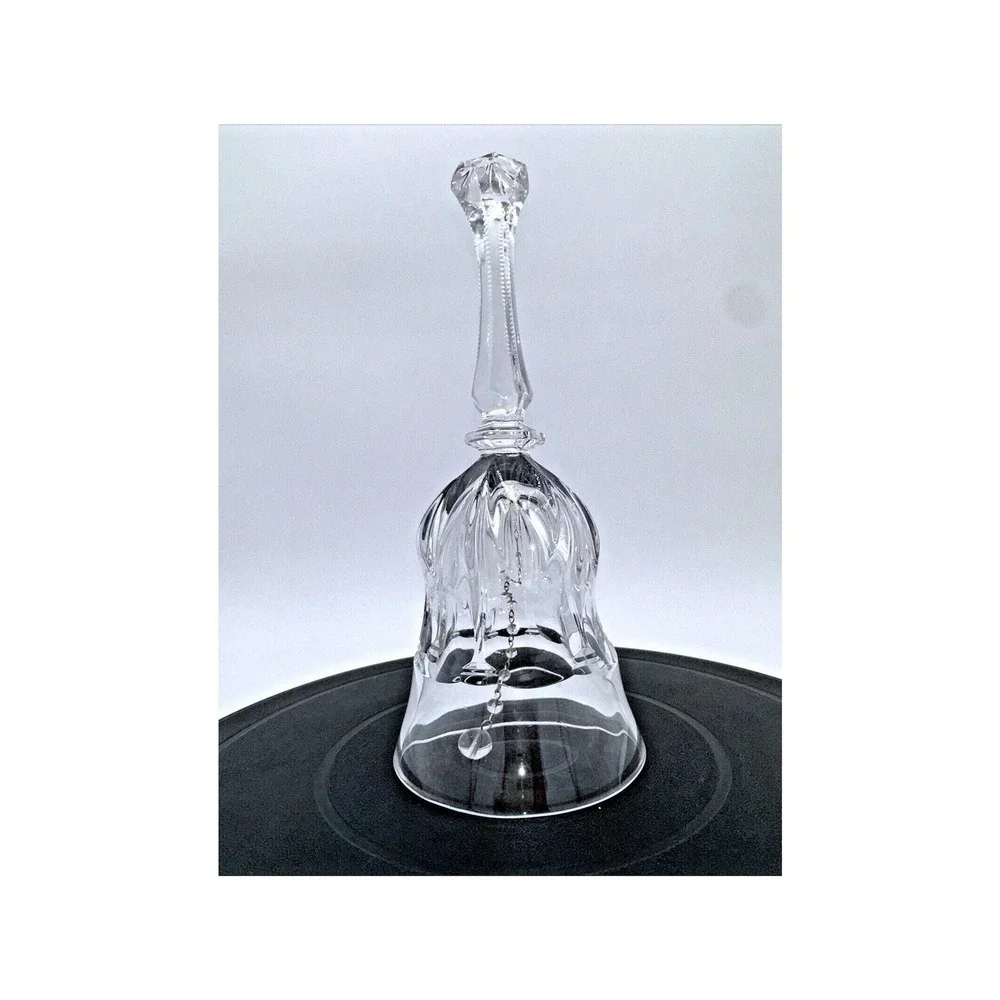 Crystal Bell Hand‎ Blown Clear Glass Decorative Tabletop Ornament